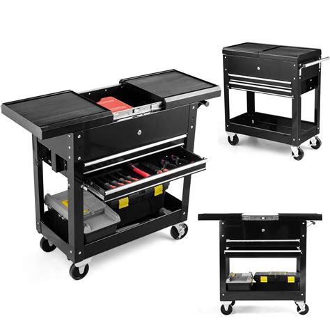 sliding top box steel|sliding top tool cart.